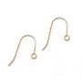 Crochets d'oreilles guillochés en gold filled 14 carat 0.76x20mm x 2pcs