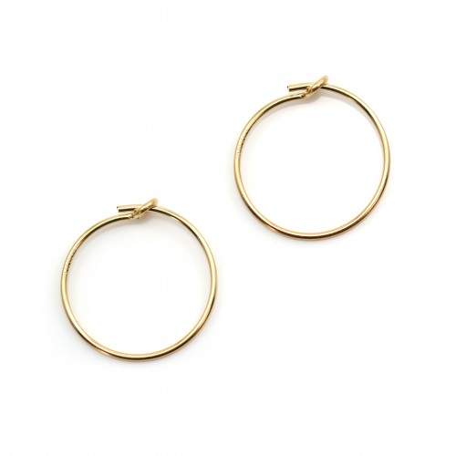 14k gold filled hoop earrings to decorate 15x0.7mm x 2pcs