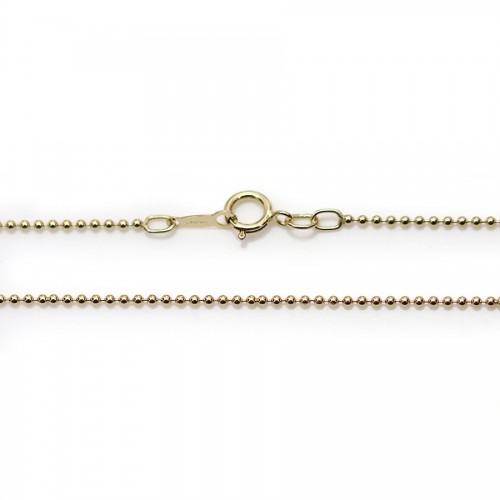 Chaine Gold Filled  14 carats à bille 45CMX1.2MM  x 1pc