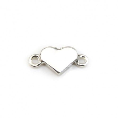 925 sterling silver charm heart 5x10mm x 2pcs