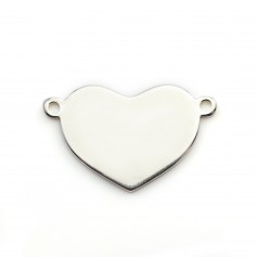 Intercalaire coeur en argent 925 10x16mm x 1pc