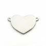 Intercalaire coeur en argent 925 10x16mm x 1pc
