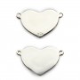 Intercalaire coeur en argent 925 10x16mm x 1pc
