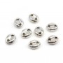 Intercalaire grain de café , 9x11mm, argent 925  x 1pc