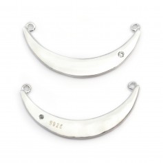 Intercalaire coeur 12.5x18mm en argent 925  x 1pc