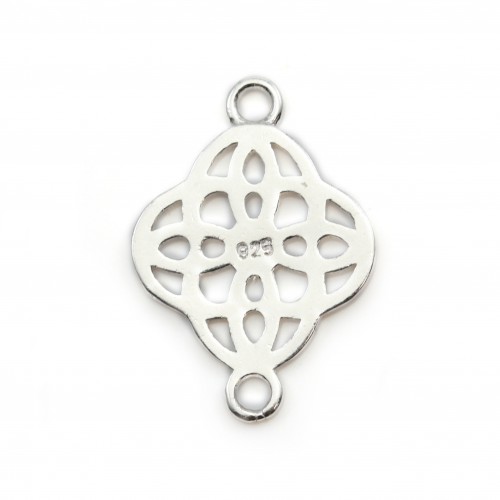 Spacer trefoil prata 925, 12x17mm x 1pcs