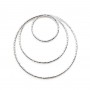 Intercalaire triple rond martèle ,30mm, argent 925  x 1pcs