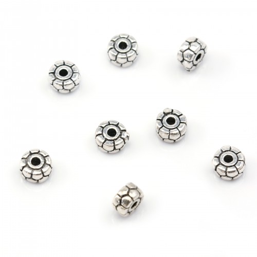 Perle intercalaires en argent 925 en forme de fleur 5.0mm x5pcs