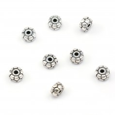 Perle intercalaires en argent 925 en forme de fleur 5.0mm x5pcs