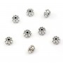 Perle intercalaires en argent 925 en forme de fleur 5.0mm x5pcs
