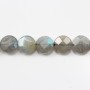 Labradorite Ronde Plate Facette 10mm x  4pcs