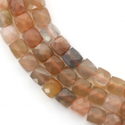 Multicolored tourmaline, in round and flat faceted shape, 4mm x 40cm