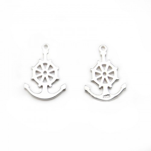 925 sterling silver charm anchor 12x17mm x 2pcs