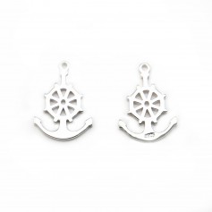 Breloquel' ancer en argent 925 12x17mm x 2pcs