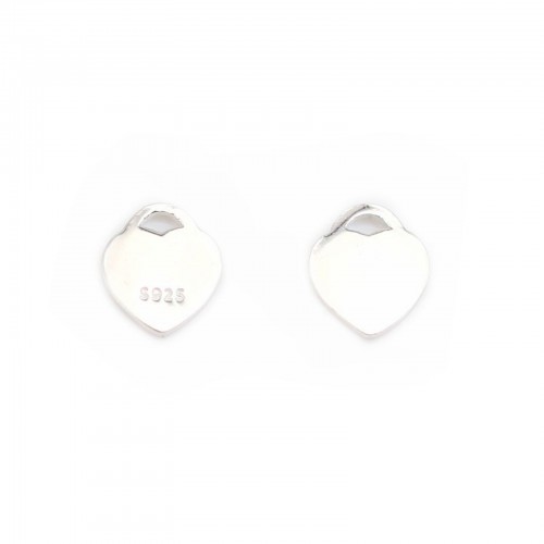 Breloque coeur en argent 925 10x11mm x 1pc