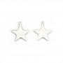 Breloque étoile en argent 925, 16x18mm x 1pc