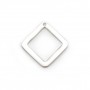 Breloque carré plat en argent 925 9mm x 2pcs