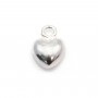 Breloque coeur en argent 925 4x6mm x 2pcs