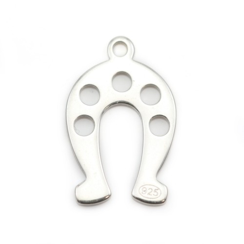 Charm star openwork ,sterling silver 925, 8x13.5mm x 2pcs