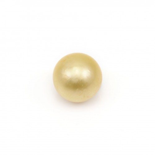 South Sea pearl, champagne, round, 9-9.5mm x 1pc
