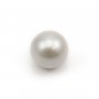South Sea Pearl, white, round, 13-14mm, AA x 1pc