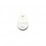 Tag "silver" en argent 925 3.5x5.5mm x 10pcs