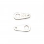 Tag "silver" en argent 925 3.5x8.5mm x 10pcs
