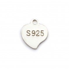 Tag "silver" en argent 925 6mm x 10pcs