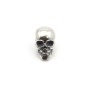 Tête de mort argent 925 7x14mm x 1pc