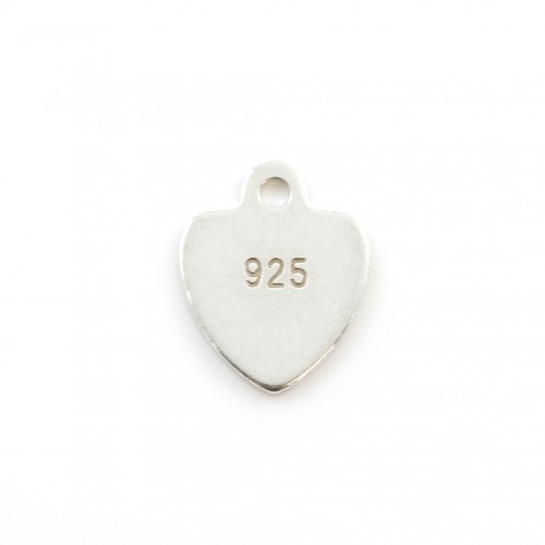 Tag "silver" en argent 925 7x9mm x 5pcs
