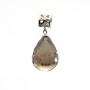Pendentif quartz fumé avec bélière en argent 925 x 1pc