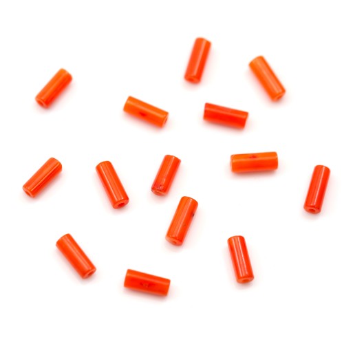 Bamboo de mer teinte rouge tube 2x4mm 