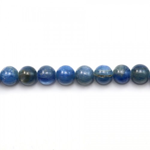 Cyanite ronde 6mm x 1pc
