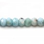 Larimar faceted rondelle 3x5mm x 40cm