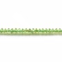 Peridot rondelle boulier facette 2x3mm sur fil 39cm
