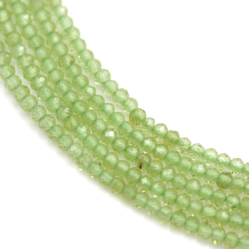 Peridot faceted roundel 1.90x2.20mm x 33cm