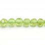 Peridot Rond Facette 4mm x 35cm