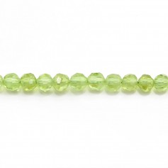 Peridot rond  facette 6mm x 2pcs 