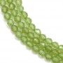 Peridot Rond Facette 3mm x 37cm