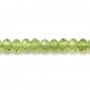 Péridot Rondelle facette 2x4mm