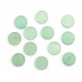 Cabochon aventurine, rond plat, 8mm x 2pcs