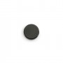 Cabochon onyx noir, rond plat, 8mm x2pcs