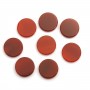 Cabochon cornaline, rond plat, 12mm x 1pc