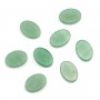 Cabochon aventurine, ovale plat, 10x14mm x 2pcs