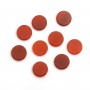 Cabochon cornaline, rond plat 10mm x 2pcs