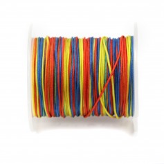 Fil polyester multicolore ton tropical 0.8 mm x 5m