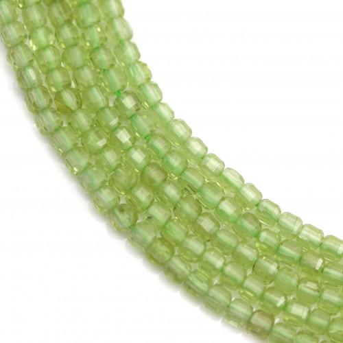 Würfelförmiger Peridot Facette 2mm x 40cm