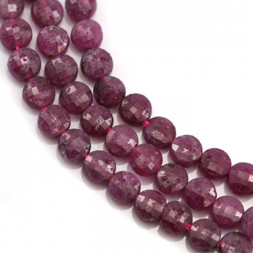 Multicolored tourmaline, in round and flat faceted shape, 4mm x 40cm