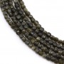 Obsidienne en forme de cube facette 2mm x 40cm