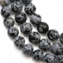 Snowflake obsidian round 8mm x 40cm
